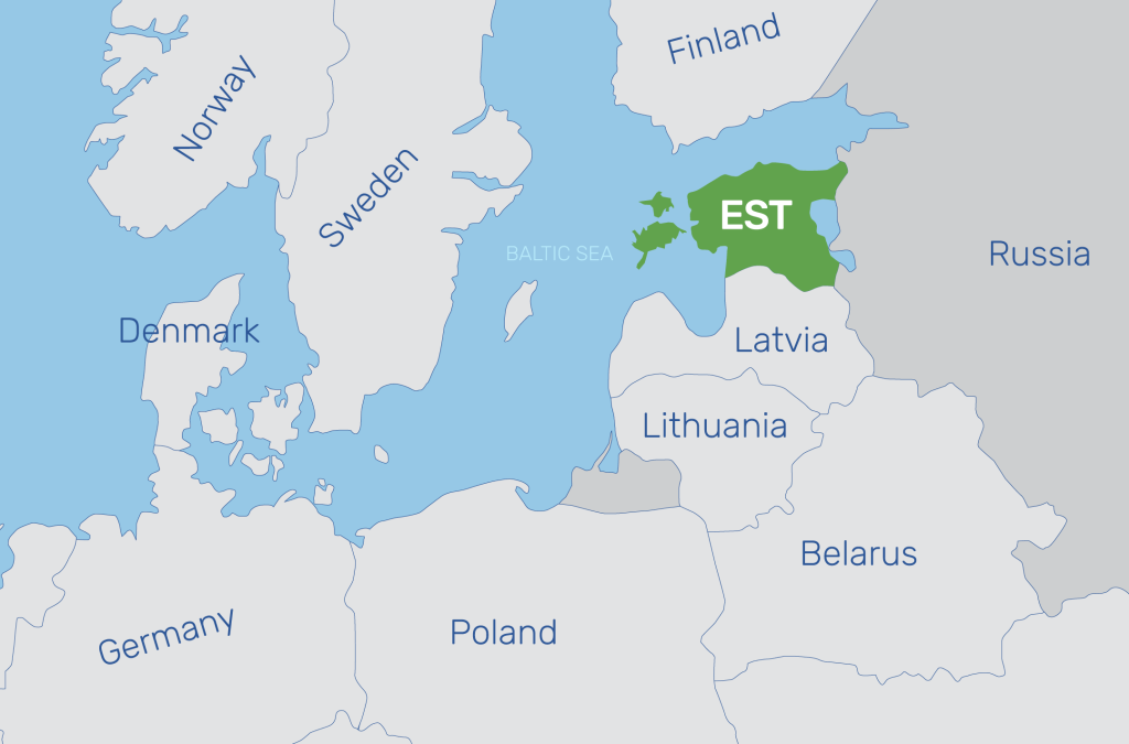 Ut location of estonia