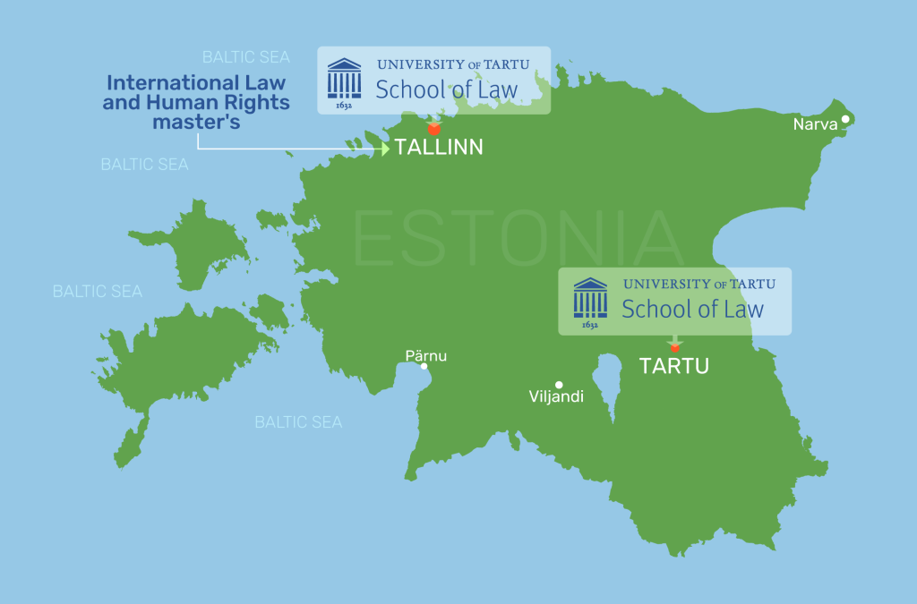 Ut map of estonia